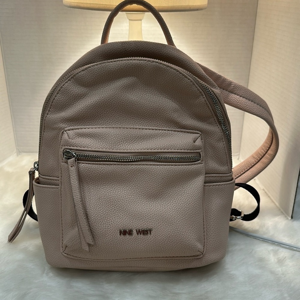 Nine West Pink Leather Taren Backpack - Picture 3 of 12